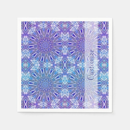Serviette En Papier Napkins Motif Kaleidoscope Star (Devant)