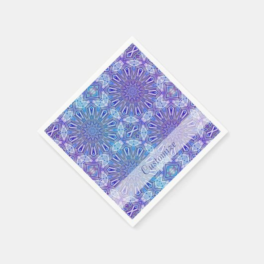 Serviette En Papier Napkins Motif Kaleidoscope Star (Coin)