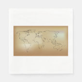 Serviette En Papier Napkins Old World Map (Devant)