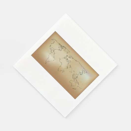 Serviette En Papier Napkins Old World Map (Coin)