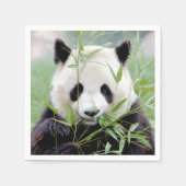 Serviette En Papier Napkins Panda géant photo, animaux 0302. (Devant)