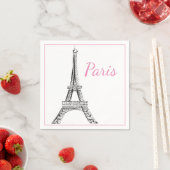 Serviette En Papier Napkins Papier Paris (En situation)