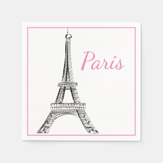 Serviette En Papier Napkins Papier Paris (Devant)