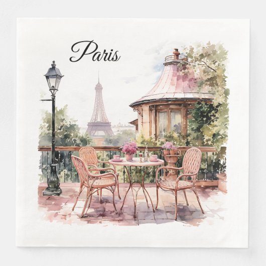 Serviette En Papier Napkins Papier Paris (Devant)