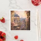 Serviette En Papier Napkins Papier Paris (En situation)