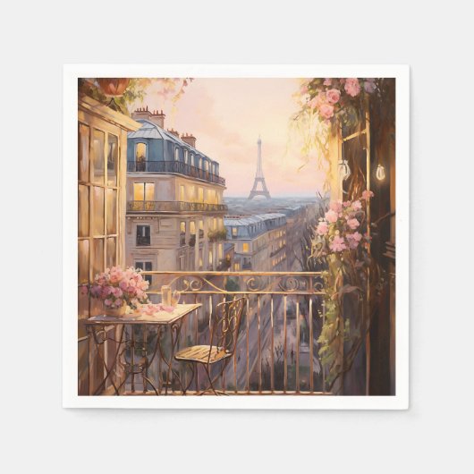 Serviette En Papier Napkins Papier Paris (Devant)