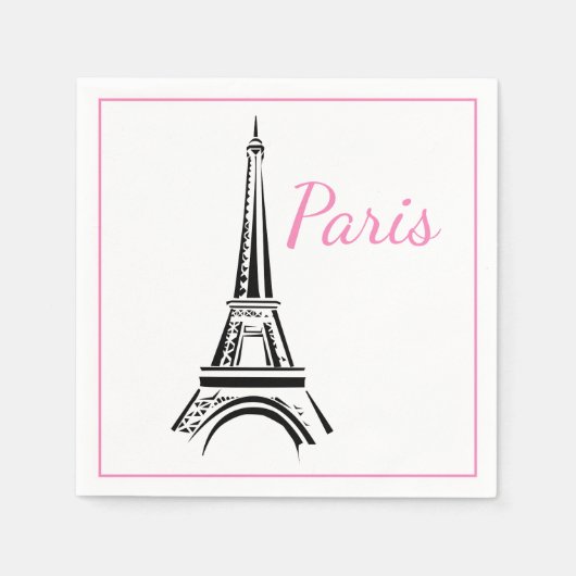 Serviette En Papier Napkins Papier Paris (Devant)