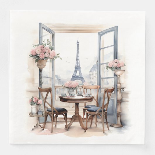Serviette En Papier Napkins Papier Paris (Devant)