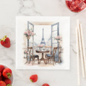 Serviette En Papier Napkins Papier Paris (En situation)
