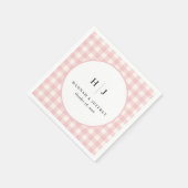 Serviette En Papier Napkins Pastel En vichy Mariage (Coin)