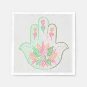 Serviette En Papier Napkins Pastel Hamsa