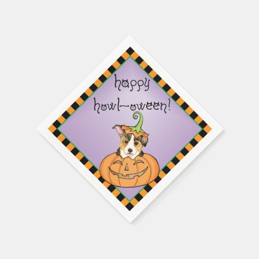 Serviette En Papier Napkins Pembroke Welsh Corgi Halloween (Coin)