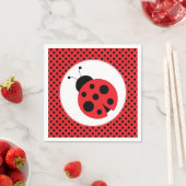 Serviette En Papier Napkins Polkadot Ladybug Party (En situation)