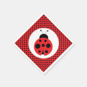 Serviette En Papier Napkins Polkadot Ladybug Party (Coin)