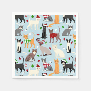 Serviette En Papier Napkins pour chats de Noël