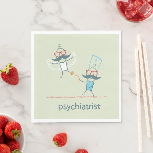 Serviette En Papier Napkins psychiatre (En situation)