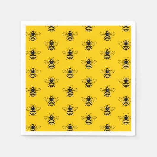 Serviette En Papier Napkins Queen Bee Motif Party (Devant)