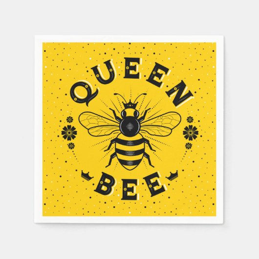 Serviette En Papier Napkins Queen Bee Party (Devant)