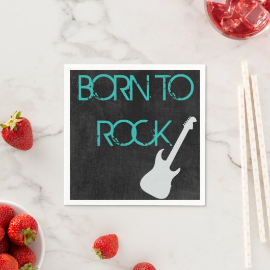 Serviette En Papier Napkins Rock Star (En situation)