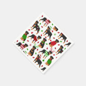Serviette En Papier Napkins Rottweiler de Noël (Coin)