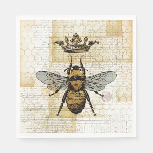 Serviette En Papier Napkins Royal Bee (Devant)