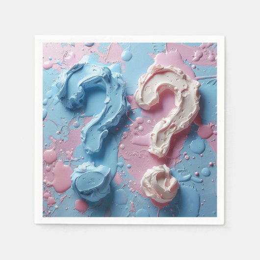 Serviette En Papier Napkins Sexe Reveal Party Garçon ou fille (Devant)