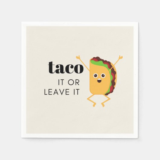 Serviette En Papier Napkins Taco Party (Devant)