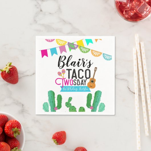 Serviette En Papier Napkins Taco Twosday (En situation)