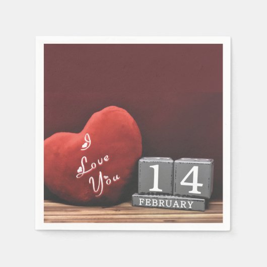 Serviette En Papier Napkins Valantine Day (Devant)