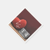 Serviette En Papier Napkins Valantine Day (Coin)