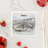 Serviette En Papier Napkins Venice Italie Party (En situation)