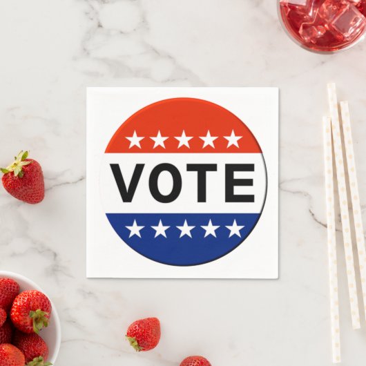 Serviette En Papier Napkins Vote Party (En situation)