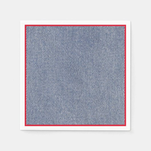 Serviette En Papier Napkins Western Party Denim Imprimer (Devant)