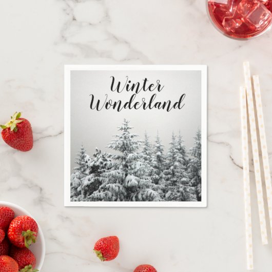 Serviette En Papier Napkins Winter Wonderland Party (En situation)