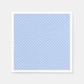 Serviette En Papier Naples à points bleu clair et blanc (Devant)