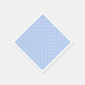 Serviette En Papier Naples à points bleu clair et blanc (Coin)
