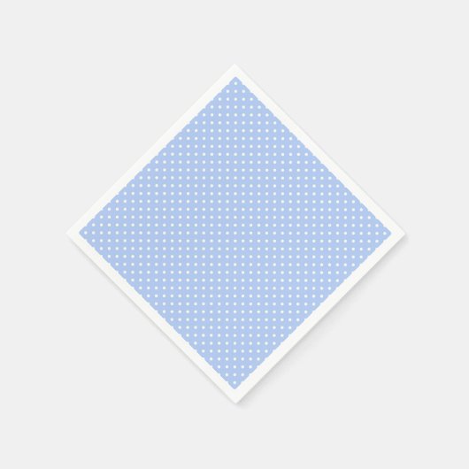 Serviette En Papier Naples à points bleu clair et blanc (Coin)