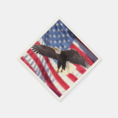 Serviette En Papier Naples American Flag & Eagle (Coin)