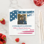 Serviette En Papier Naples American Flag Graduation Party (En situation)