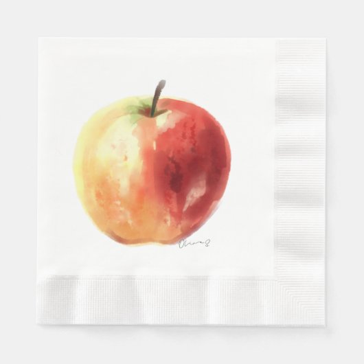 Serviette En Papier Naples Apple Design unique (Devant)