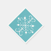 Serviette En Papier Naples Aqua Snowflake (Coin)