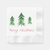 Serviette En Papier Naples Arbre de Noël (Devant)