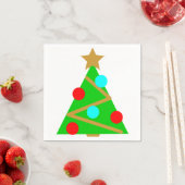 Serviette En Papier Naples Arbre de Noël (En situation)