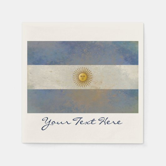 Serviette En Papier Naples Argentine Flag Party (Devant)
