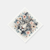 Serviette En Papier Naples aux fleurs de léopard (Coin)