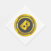 Serviette En Papier Naples Bitcoin d'or (Coin)
