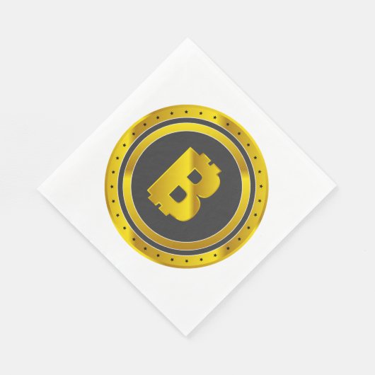 Serviette En Papier Naples Bitcoin d'or (Coin)