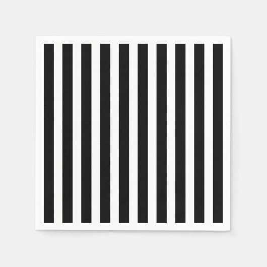 Serviette En Papier Naples Black and White Party (Devant)