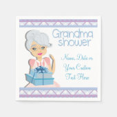 Serviette En Papier Naples Blue Grandma Baby shower Party (Devant)