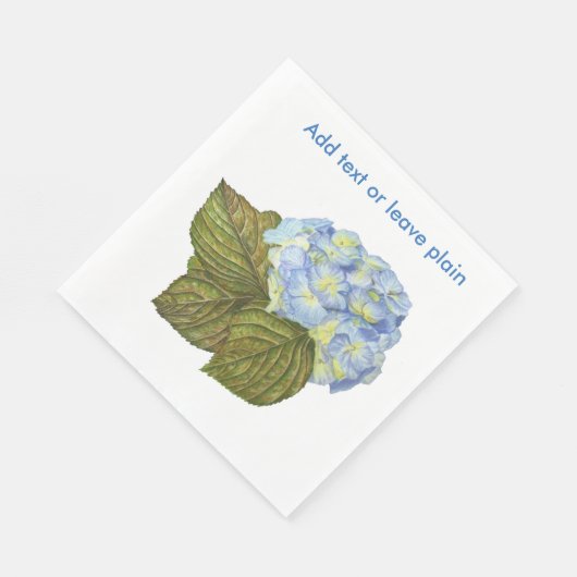 Serviette En Papier Naples Blue Hydrangea (Coin)